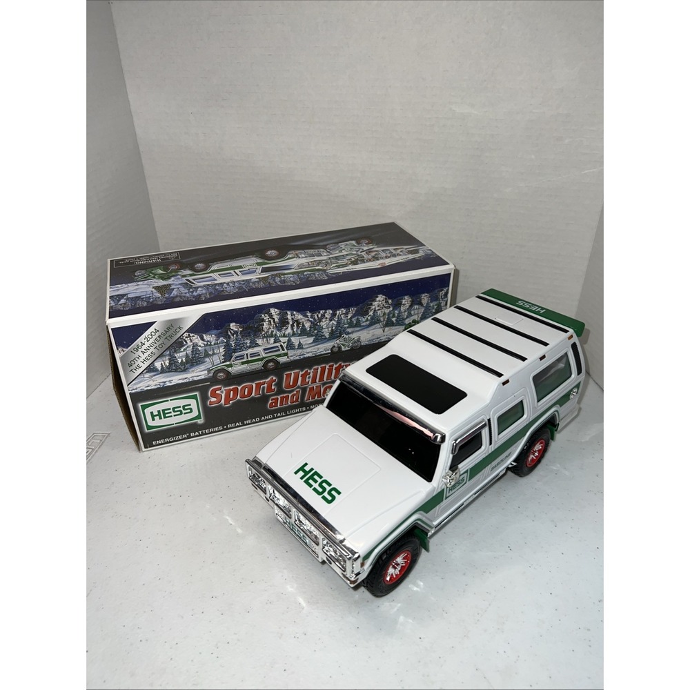 HESS Gasoline 40th Anniv 1964-2004 Toy  Sport Utility Vehicle and Motorcycles